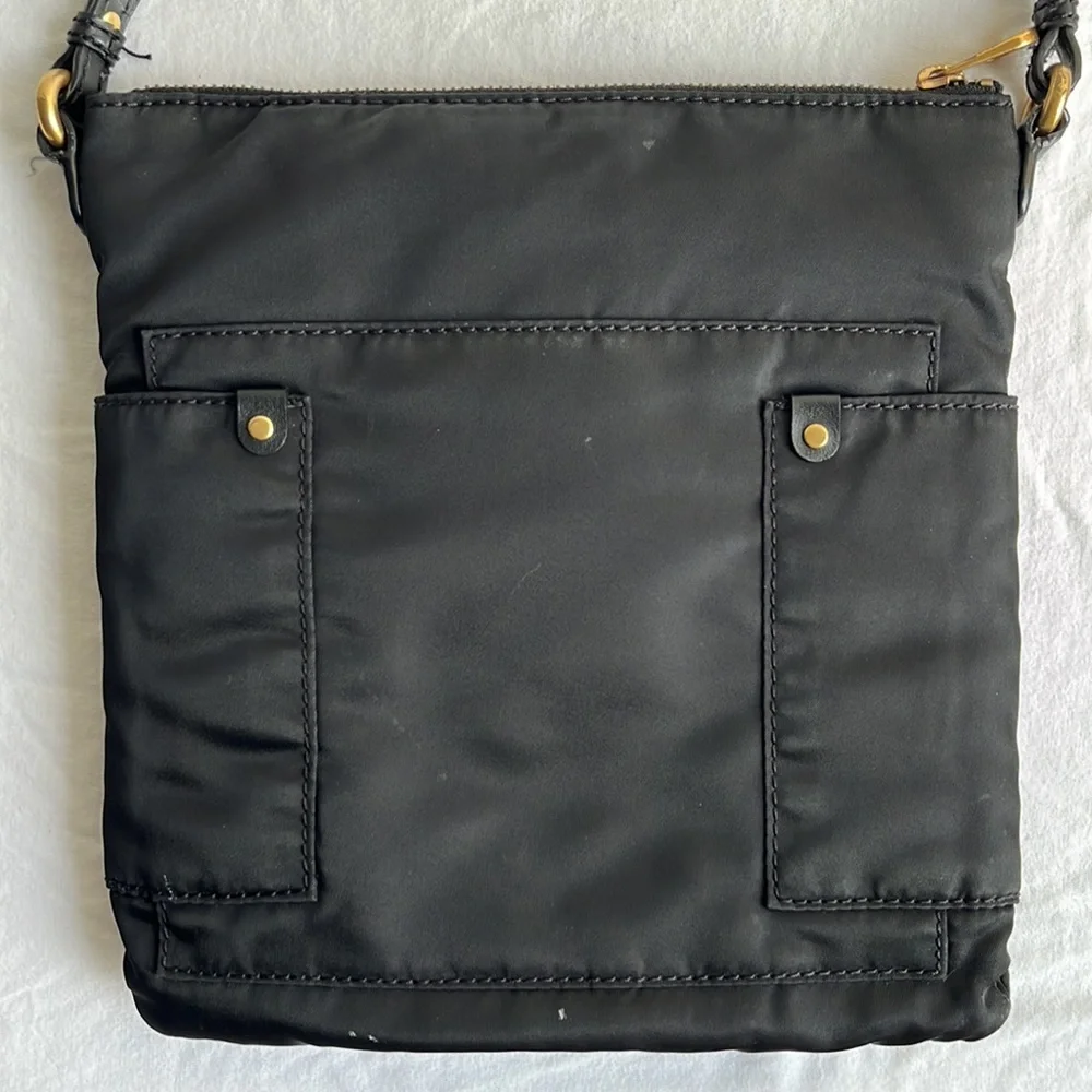Marc by Marc Jacobs black nylon crossbody bag with gold toned hardware